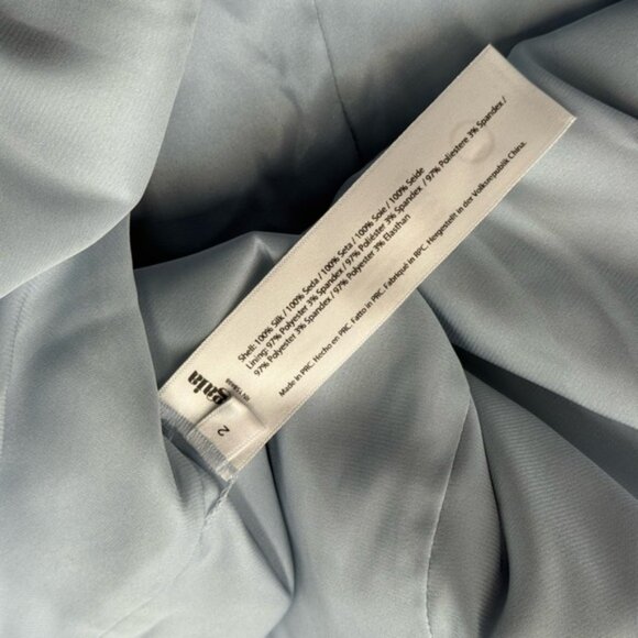 🆕 CULT GAIA 🧿 NWOT Marizia Silk-Dupioni Mini Dress, Coastal Blue - Sz US 2 - Picture 16 of 16
